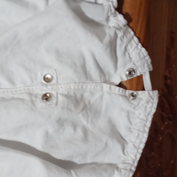 Bnwot!! Diesel rain jacket in white sz med. Med weight zip up and buttons w ties - Picture 9 of 12